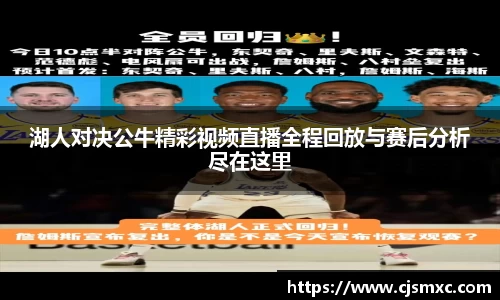 湖人对决公牛精彩视频直播全程回放与赛后分析尽在这里